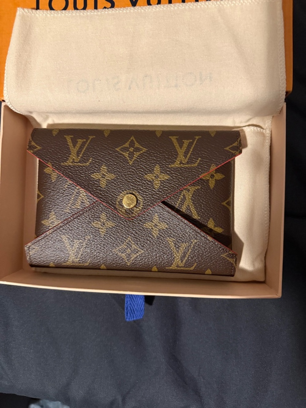 Louis Vuitton Monogram Envelope Wallet - Brown with Gold Monogram